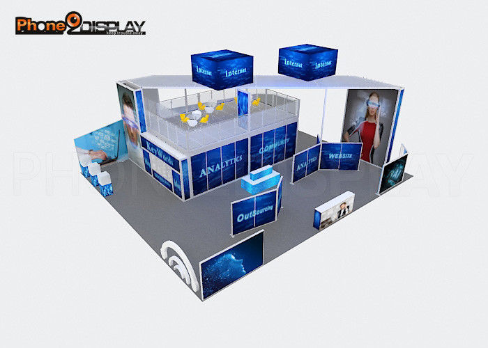 buy Free Standing 20x20 Trade Show Booth Design Easy Set Up SGS Approved online manufacturer