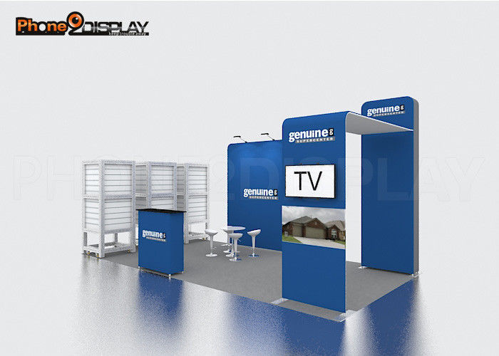 buy Fashion Slatwall Trade Show Booths Advertising Exhibition Tension Fabric Display online manufacturer