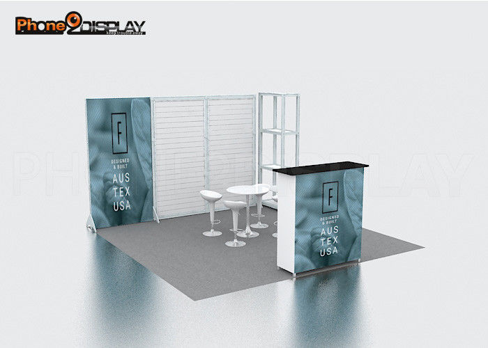 buy Backlit Brighten Slatwall Trade Show Booths / Trade Fair Booth Design online manufacturer