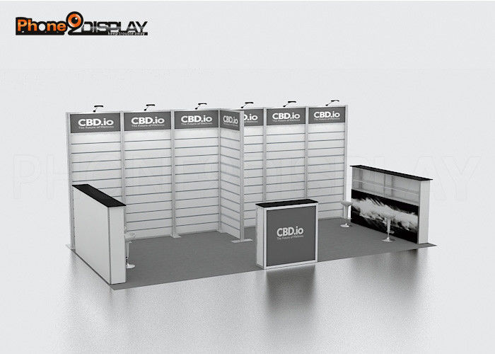 buy Portable 3x6 Slatwall Trade Show Booths Display BT-SB0105 With Shelves online manufacturer