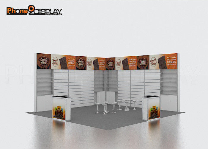 buy 20x20 Slatwall Trade Show Booths Aluminum Alloy Frame For Advertising Exhibition online manufacturer