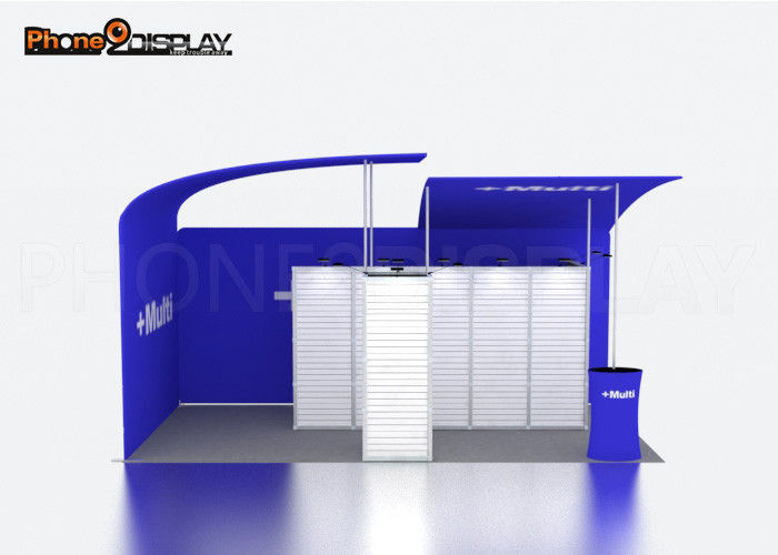 buy Custom Portable Trade Show Booth Set Up 3x6 Size With Slatwall SGS Certified online manufacturer