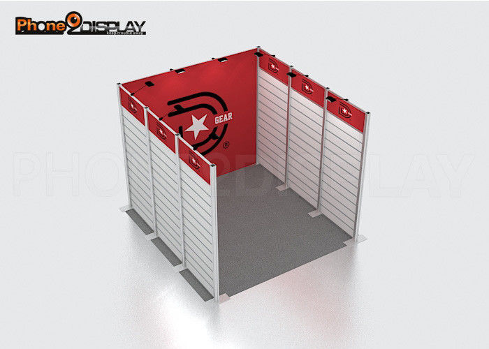 Modular Lightweight Trade Show Booth Equipment Slatwall To Hang Products