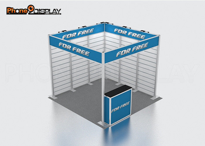 buy Tension Fabric Trade Show Booth Equipment Slatwall Display Easy Set Up online manufacturer