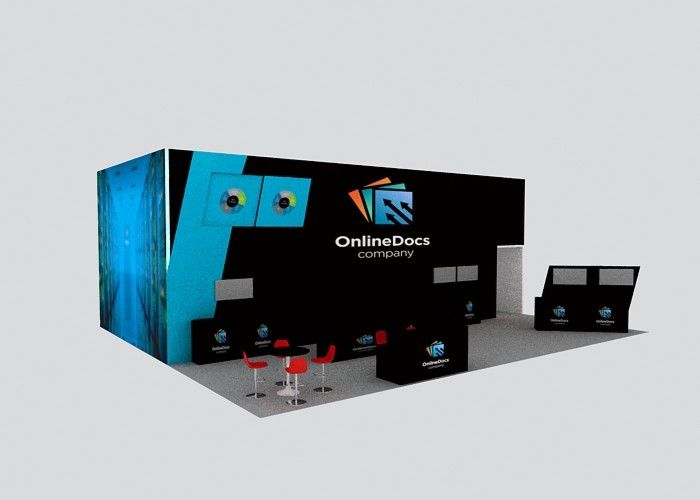 buy Promotion Reused Double Decker Trade Show Booth Custom Design With CMYK Printing online manufacturer