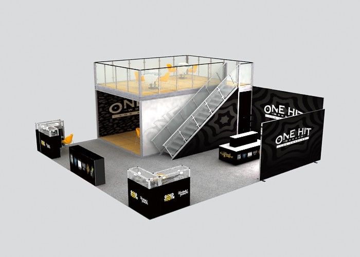 Quick Set Up Double Decker Trade Show Booth Custom Color For Exhibition