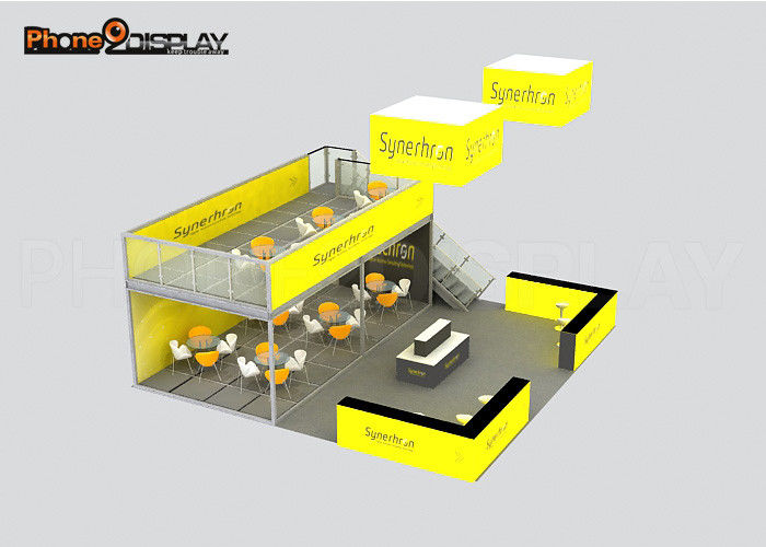 buy Durable Double Decker Trade Show Booth / Two Level Booth For Trade Show Display Stand online manufacturer